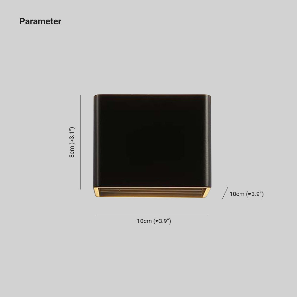 Orr Applique Quadrato Minimalista Moderno Metallo Soggiorno/Camera da Letto LED